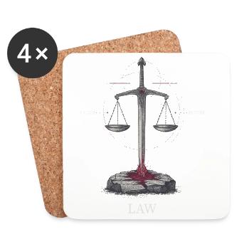 Sword of Justice and Power - Coasters (set of 4) - white - Front