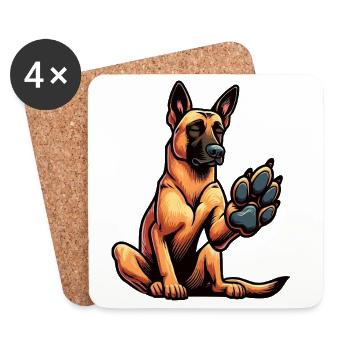Malinois Belgian Shepherd Malinois Owner - Coasters (set of 4) - white - Front