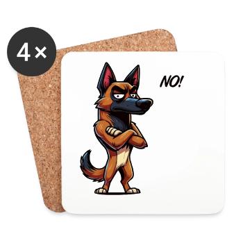 No Malinois Belgian Shepherd Malinois Owner - Coasters (set of 4) - white - Front