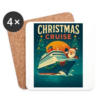 Christmas Cruise - Coasters (set of 4) - white - Front
