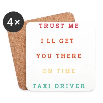 Taxi Taxi Driver - Coasters (set of 4) - white - Front