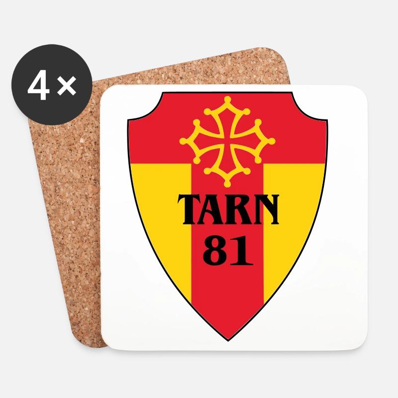 Tarn-Wappen 81 - Untersetzer (4er-Set) - Weiß