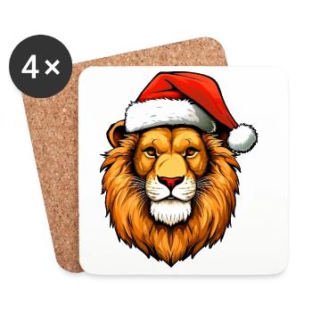 Leo Christmas - Dessous de verre (lot de 4) - blanc - Devant