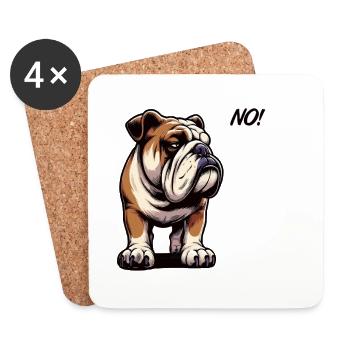 No English Bulldog Bully Bully Owner - Coasters (set of 4) - white - Front