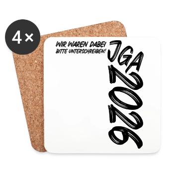 Jga 2026 - Wir waren dabei - Bitte unterschreiben! - Untersetzer (4er-Set) - Weiß - Vorne