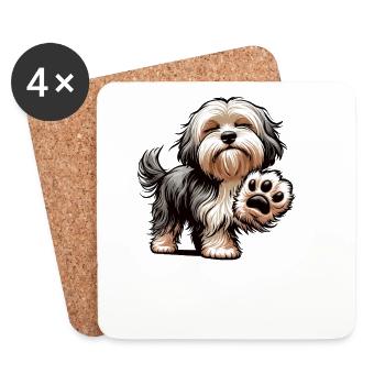 Talk to the Paw Havaneser Havaneserbesitzer - Coasters (set of 4) - white - Front