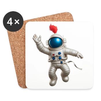 COSMONAUT KNIGHT - baby & kids - Dessous de verre (lot de 4) - blanc - Devant