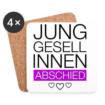 Hen Farewell Heart - Coasters (set of 4) - white - Front
