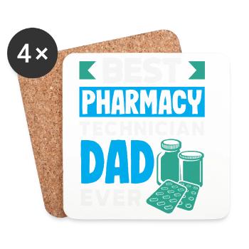 Apotheker Pharmazeutisch-technischer - Untersetzer (4er-Set) - Weiß - Vorne