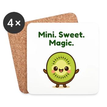 Kiwi Magie - Untersetzer (4er-Set) - Weiß - Vorne