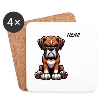 No Boxer Boxer Holder Boxer Dog Boxer Owner - Coasters (set of 4) - white - Front