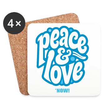 PEACE LOVE #3 - let's talk - Dessous de verre (lot de 4) - blanc - Devant