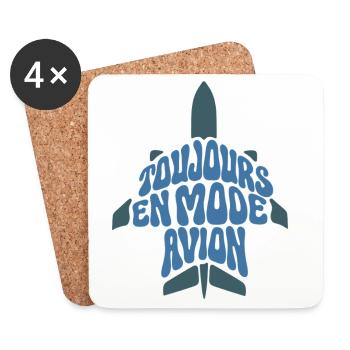 AIRPLANE MODE - let's talk - Coasters (set of 4) - white - Front