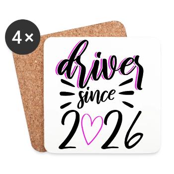 Driving License 2026 Driving Test Driving License Test - Coasters (set of 4) - white - Front