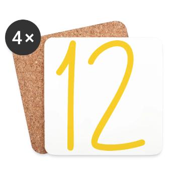 12 - Untersetzer (4er-Set) - Weiß - Vorne