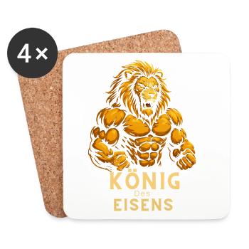 König des Eisens - Untersetzer (4er-Set) - Weiß - Vorne