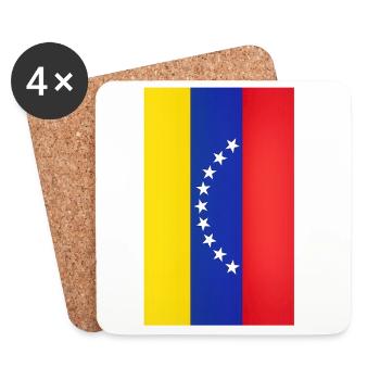 Venezuela Flag Arc Stars - Coasters (set of 4) - white - Front