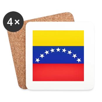 Venezuela Flag Arc Stars - Coasters (set of 4) - white - Front