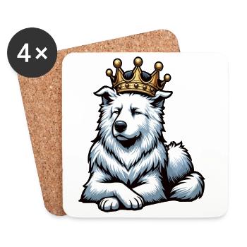 Chiens bergers blancs bergers - Dessous de verre (lot de 4) - blanc - Devant