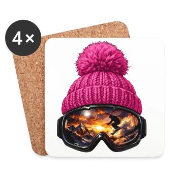 Apres Ski Funny Sayings Cute Party Gift - Coasters (set of 4) - white - Front