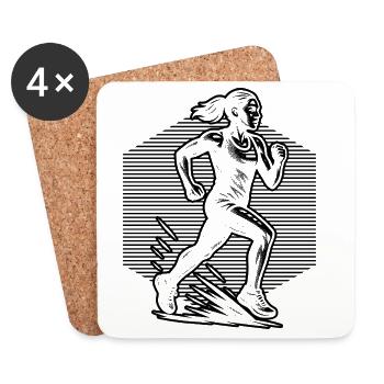 Running perfect for any race - Coasters (set of 4) - white - Front