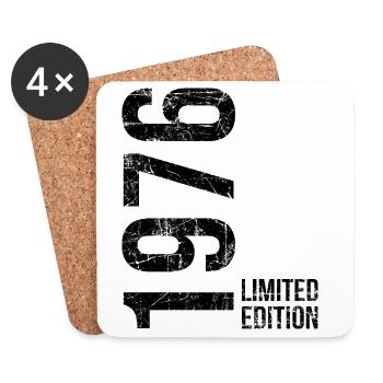 1976 Birthday 50 Decoration Funny 50 Birthday - Coasters (set of 4) - white - Front