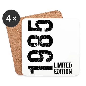41st Birthday Man Woman 41 Years 1985 Birthday - Coasters (set of 4) - white - Front