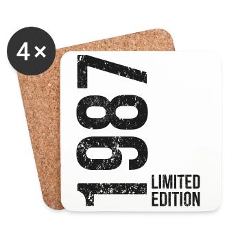Jahrgang 1987 Vintage 39. Geburtstag  - Untersetzer (4er-Set) - Weiß - Vorne