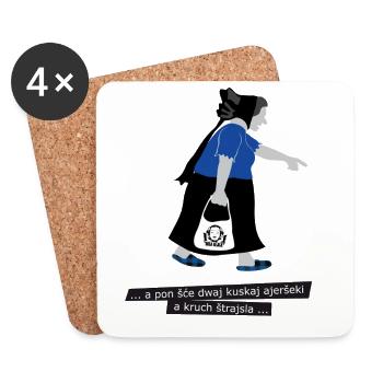 AJERŠEKA - Coasters (set of 4) - white - Front