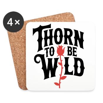Rose deer - Coasters (set of 4) - white - Front