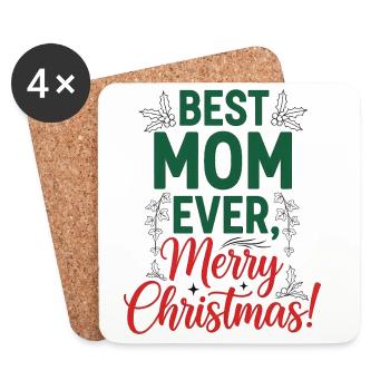 Christmas Mom - Coasters (set of 4) - white - Front