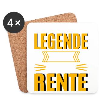 Légende à la retraite - Dessous de verre (lot de 4) - blanc - Devant
