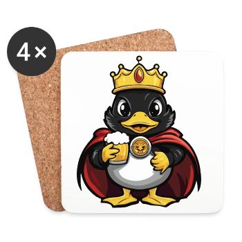 Duck Beer King - Coasters (set of 4) - white - Front