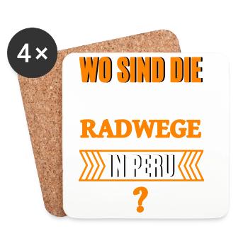 Funny saying politics - Coasters (set of 4) - white - Front