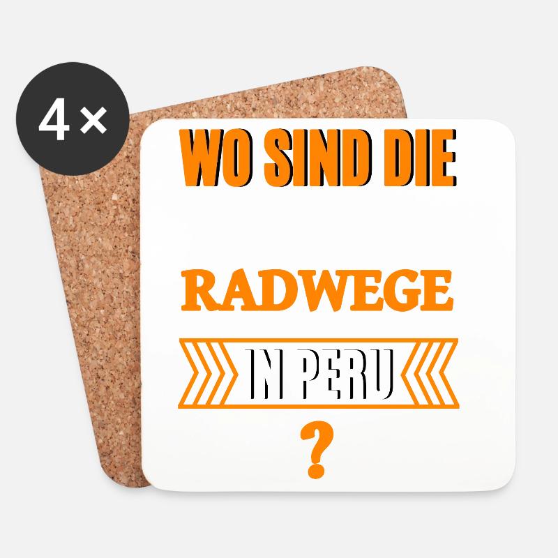 Witziger Spruch Politik - Untersetzer (4er-Set) - Weiß