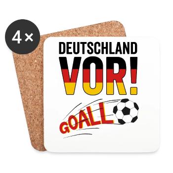 GOALLL! Germany Fan Design 2026 - Coasters (set of 4) - white - Front