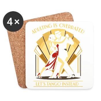Tango Argentino Danse de salon cadeau - Dessous de verre (lot de 4) - blanc - Devant