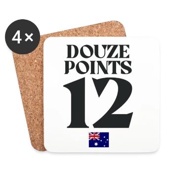 Twelve Points Australia Eurovision - Untersetzer (4er-Set) - Weiß - Vorne