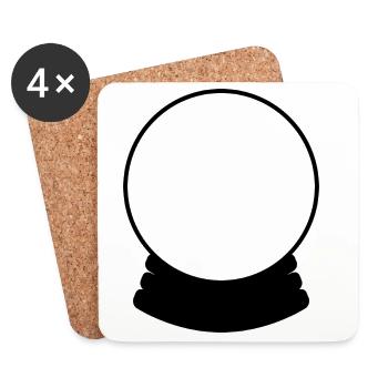 Crystal ball - Coasters (set of 4) - white - Front