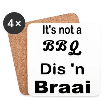 It's not a BBQ Dis 'n Braai - Coasters (set of 4) - white - Front