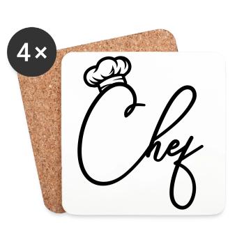 Chef Chef - Coasters (set of 4) - white - Front