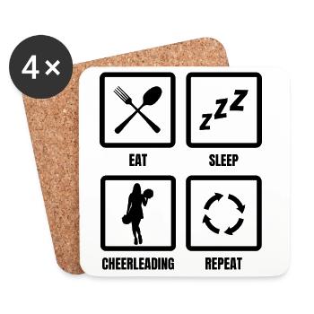 Cheerleading Routine - Coasters (set of 4) - white - Front