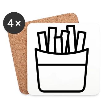 French fries - Coasters (set of 4) - white - Front