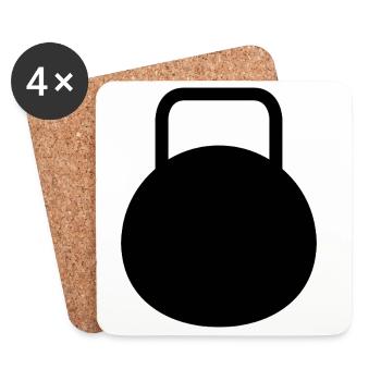 Kettle bell - Coasters (set of 4) - white - Front