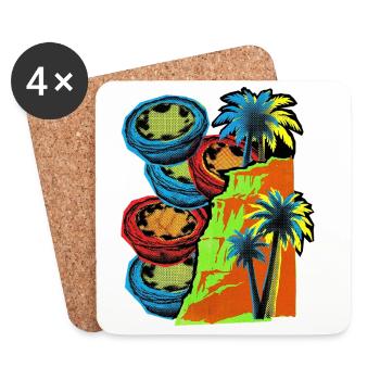 Portugal Coast - Coasters (set of 4) - white - Front