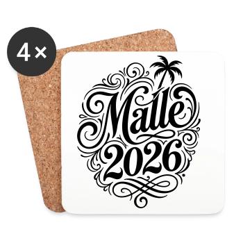 Malle 2026 Palme Mallorca - Coasters (set of 4) - white - Front