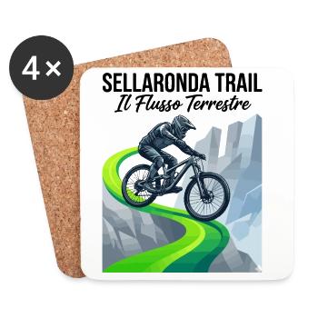 Sellaronda Neon Summit MTB Rider - Coasters (set of 4) - white - Front