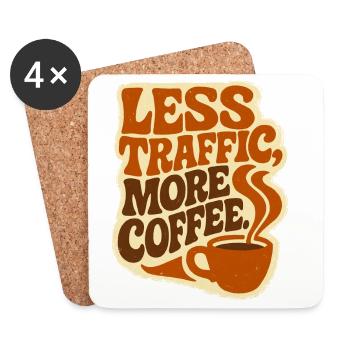 Zéro Transport, Max Caféine : Le Workflow Ultime - Dessous de verre (lot de 4) - blanc - Devant