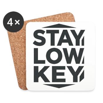 Stay Low Key – ruhige Wohnästhetik - Untersetzer (4er-Set) - Weiß - Vorne