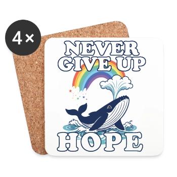 Never give up Hope  - Untersetzer (4er-Set) - Weiß - Vorne